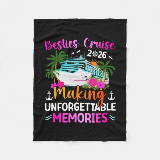 Besties Cruise Trip 2026 Making Memories Besties C Fleecedecke (Vorderseite)