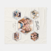Besties Custom 5 Photo Collage Friendship Keepsake Fleecedecke (Vorderseite (Horizontal))