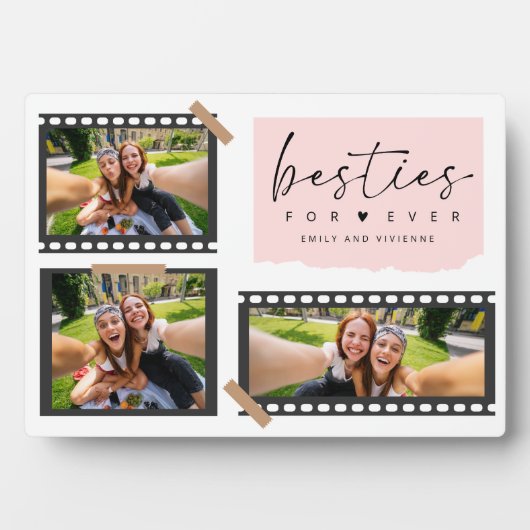 Besties Custom Collage Foto Fotoplatte (Vorderseite)