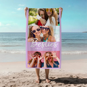 Besties Custom Foto BESTE FREUNDIN Friends Modern  Strandtuch
