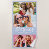 Besties Custom Foto BESTE FREUNDIN Friends Modern Strandtuch (Vorderseite)