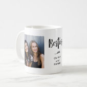 Besties | Die besten Freunde Zwei Fotos und Modern Kaffeetasse (Vorderseite Links)