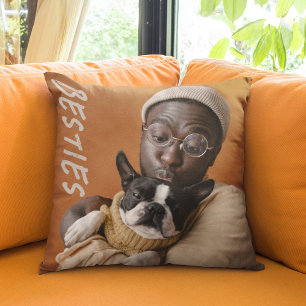 Besties Dog Lover Foto Pet Memorial Kissen
