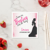 Besties Doll Pink Glitzer Party Serviette (Beispiel)