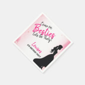 Besties Doll Pink Glitzer Party Serviette (Ecke)