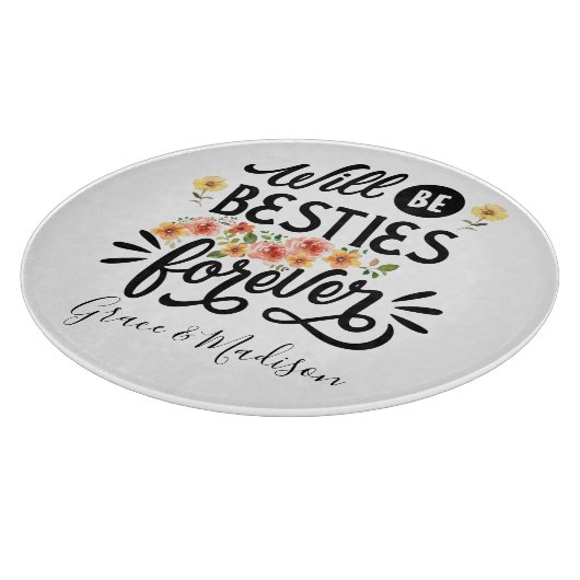 Besties for Life BFF Friends Forever Gift Schneidebrett (Ecke)