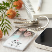 Besties for Life Chic Best Friends Foto Keepake Schlüsselanhänger (Vorderseite rechts)