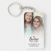 Besties for Life Chic Best Friends Foto Keepake Schlüsselanhänger (Vorderseite)
