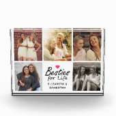 Besties for Life Script Best Friends Foto Collage (Vorderseite)