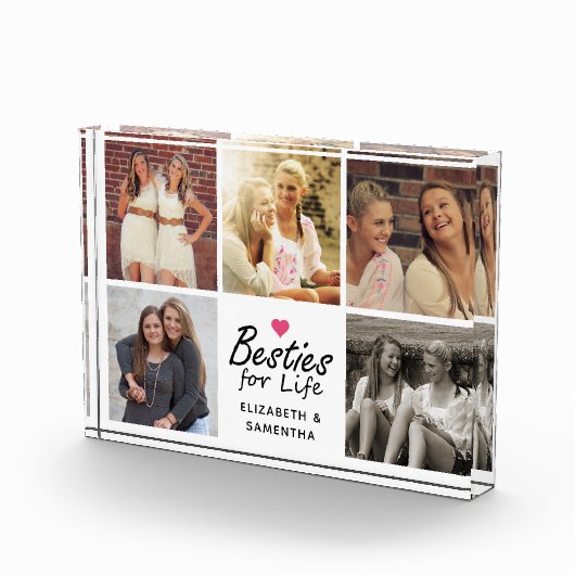 Besties for Life Script Best Friends Foto Collage (Rechts)