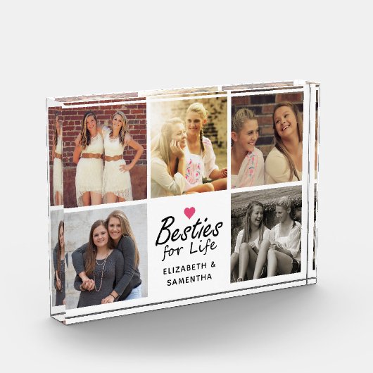 Besties for Life Script Best Friends Foto Collage (Links)