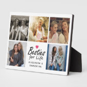 Besties for Life Script Best Friends Foto Collage Fotoplatte (Seite)