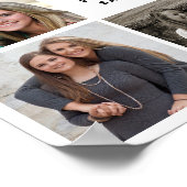 Besties for Life Script Best Friends Foto Collage Poster (Ecke)