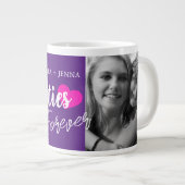 Besties Forellenherz zwei Fotos Brauch Jumbo-Tasse (Vorderseite Rechts)