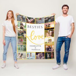 Besties Forever 16-Foto Collage Blanket Fleecedecke