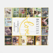 Besties Forever 16-Foto Collage Blanket Fleecedecke (Vorderseite (Horizontal))