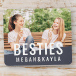 Besties Forever Best Friends BESTE FREUNDIN Modern Mousepad<br><div class="desc">Dieses einfache und moderne Design besteht aus serifenloser Typografie. Fügen Sie benutzerdefinierte Foto von Ihnen und Ihrem besten Freund.</div>