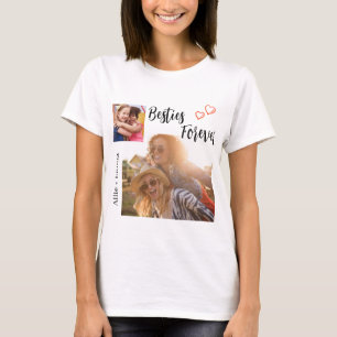Besties Forever Best Friends Foto Collage T-Shirt