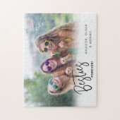 Besties Forever Best Friends Script Foto Puzzle (Vertikal)