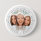 Besties Forever BESTE FREUNDIN Einfaches modernes Button (Vorderseite)