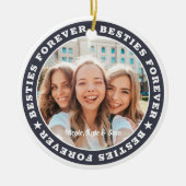 Besties Forever BESTE FREUNDIN Einfaches modernes  Keramik Ornament (Vorne)