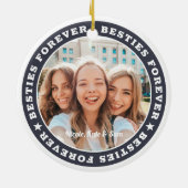 Besties Forever BESTE FREUNDIN Einfaches modernes  Keramik Ornament (Hinten)