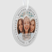 Besties Forever BESTE FREUNDIN Simple Modern Custo Ornament (Vorderseite)
