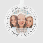 Besties Forever BESTE FREUNDIN Simple Modern Custo Ornament (Vorderseite)