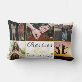 Besties Forever ❤️ Custom 5-Foto Collage Pillow Lendenkissen