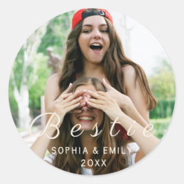 Besties Forever - Custom Foto & Name Aufkleber