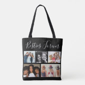 Besties Forever Five Fotos Collage Personalisiert Tasche (Rückseite)