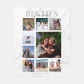 Besties Forever Foto Collage Fleecedecke (Vorderseite)