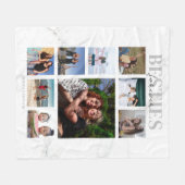 Besties Forever Foto Collage Fleecedecke (Vorderseite (Horizontal))