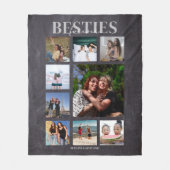 Besties Forever Foto Collage Fleecedecke (Vorderseite)