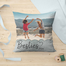 Besties Forever Foto Throw Kissen