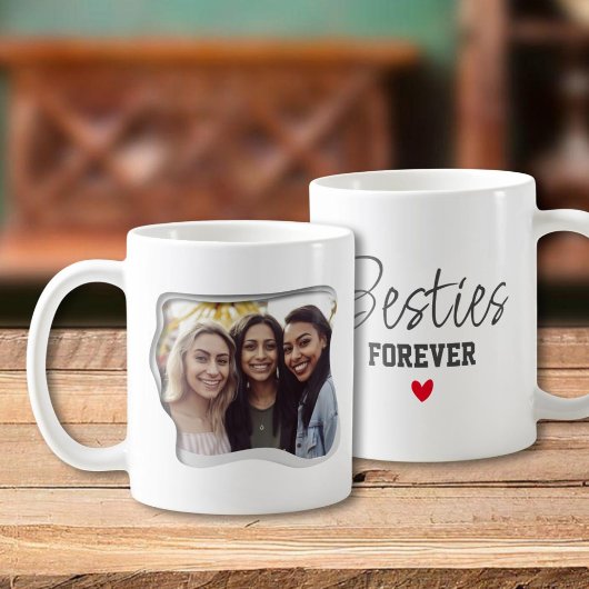 Besties Forever Modern Best Friends Foto Kaffeetasse