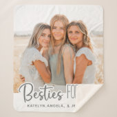 Besties Forever Modernes Custom Foto Beste Freunde Sherpadecke (Vorderseite)