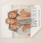 Besties Forever Modernes Custom Foto Beste Freunde Sherpadecke (Vorderseite (Horizontal))