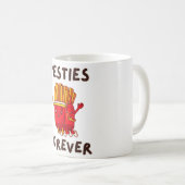 Besties Forever Niedlich Ketchup Fries Kaffeetasse (VorderseiteRechts)