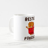 Besties Forever Niedlich Ketchup Fries Kaffeetasse (Vorderseite Links)