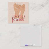 Besties Forever Notecard Mitteilungskarte (Vorne/Hinten)