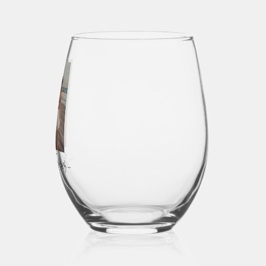 Besties Forever One Foto Weinglas Ohne Stiel (Links)