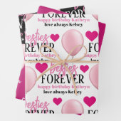 Besties Forever Personalisiert Geschenkpapier Set (Beispiel)