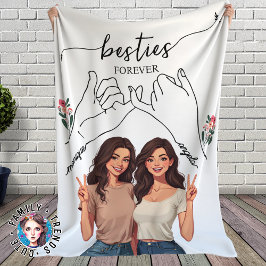 Besties Forever Pinky PromiseCustom Fleecedecke