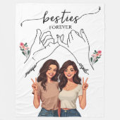 Besties Forever Pinky PromiseCustom Fleecedecke (Vorderseite)