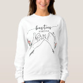Besties Forever Pinky Versprechen Blume Custom Gif Sweatshirt (Vorderseite)