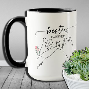 Besties Forever Pinky Versprechen Blume Custom Gif Tasse