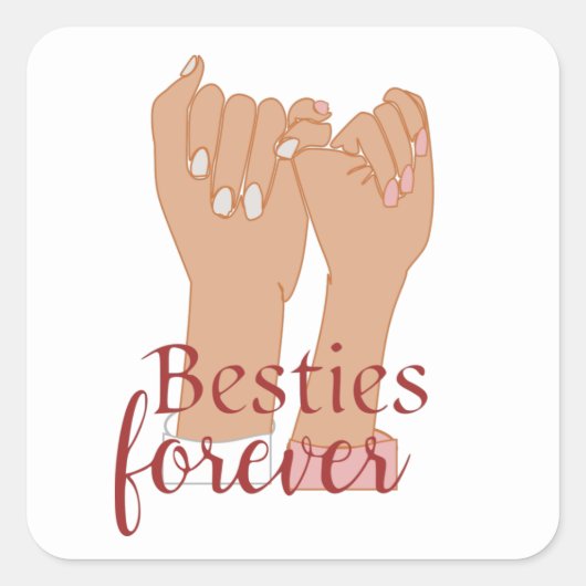 Besties Forever Stickers (Vorderseite)