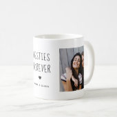 Besties Forever | Zwei handgeschriebene Fotos Kaffeetasse (VorderseiteRechts)