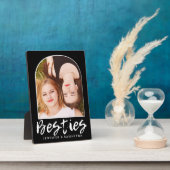Besties Foto Arch Picture Frame Schwarz und Weiß Fotoplatte (Seite)